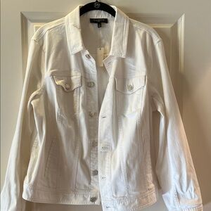 Talbots White Jean Jacket
